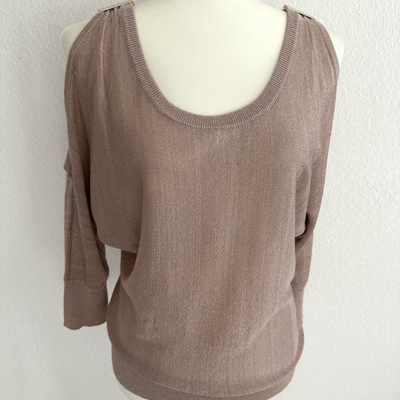 INC International Concepts Off-the-Shoulder Sweater - Taupe - Picture 1 of 6